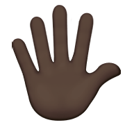 🖐🏿 Emoji Hand mit gespreizten Fingern: dunkle Hautfarbe Apple iOS 12.1.