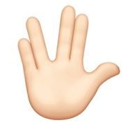 Emoji 🖖🏻 Saluto Vulcaniano: Carnagione Chiara su Apple iOS 12.1.