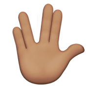 Emoji 🖖🏽 Saluto Vulcaniano: Carnagione Olivastra su Apple iOS 12.1.