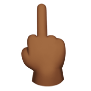 🖕🏾 Emoji Dedo Do Meio: Pele Morena Escura na Apple iOS 12.1.