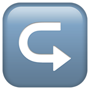 Emoji ↪️ Freccia Curva A Destra su Apple iOS 12.1.