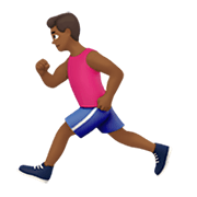 🏃🏾 Emoji Persona Corriendo: Tono De Piel Oscuro Medio en Apple iOS 12.1.