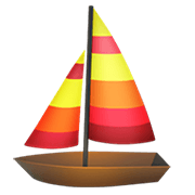Emoji ⛵ Barca A Vela su Apple iOS 12.1.