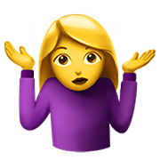 Emoji 🤷 Persona Che Scrolla Le Spalle su Apple iOS 12.1.