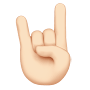 🤘🏻 Emoji Saudação Do Rock: Pele Clara na Apple iOS 12.1.