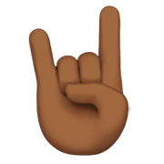 Emoji 🤘🏾 Segno Delle Corna: Carnagione Abbastanza Scura su Apple iOS 12.1.