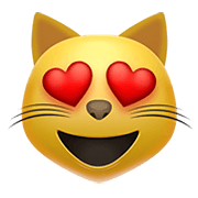 😻 Emoji Rosto De Gato Sorridente Com Olhos De Coração na Apple iOS 12.1.