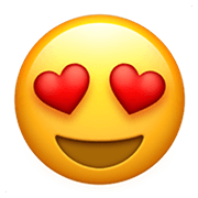Emoji 😍 Faccina Con Sorriso E Occhi A Cuore su Apple iOS 12.1.
