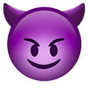 Emoji 😈 Faccina Con Sorriso E Corna su Apple iOS 12.1.