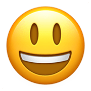 Emoji 😃 Faccina Con Un Gran Sorriso E Occhi Spalancati su Apple iOS 12.1.