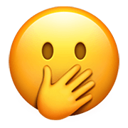 🤭 Emoji Rosto Com A Mão Sobre A Boca na Apple iOS 12.1.