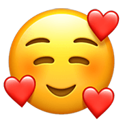 🥰 Emoji Rosto Sorridente Com 3 Corações na Apple iOS 12.1.