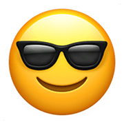 😎 Emoji Rosto Sorridente Com óculos Escuros na Apple iOS 12.1.