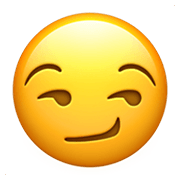 😏 Emoji Rosto Com Sorriso Maroto na Apple iOS 12.1.