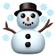 ☃️ Emoji Muñeco De Nieve Con Nieve en Apple iOS 12.1.