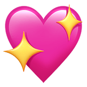 Emoji 💖 Cuore Che Luccica su Apple iOS 12.1.