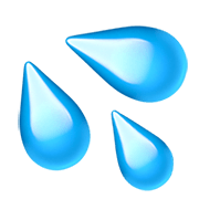 Emoji 💦 Gocce Di Sudore su Apple iOS 12.1.