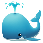 Emoji 🐳 Balena Che Spruzza Acqua su Apple iOS 12.1.