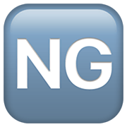 Emoji 🆖 Pulsante NG su Apple iOS 12.1.