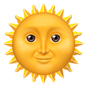 Emoji 🌞 Faccina Sole su Apple iOS 12.1.