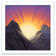 Emoji 🌄 Alba Sulle Montagne su Apple iOS 12.1.