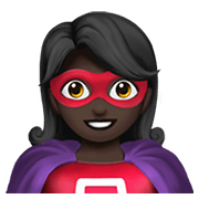 Emoji 🦸🏿 Supereroe: Carnagione Scura su Apple iOS 12.1.