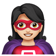 🦸🏻 Emoji Super-herói: Pele Clara na Apple iOS 12.1.