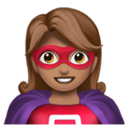 Emoji 🦸🏽 Supereroe: Carnagione Olivastra su Apple iOS 12.1.