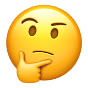 Emoji 🤔 Faccina Concentrata su Apple iOS 12.1.