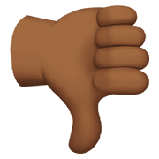 Émoji 👎🏾 Pouce Vers Le Bas : Peau Mate sur Apple iOS 12.1.