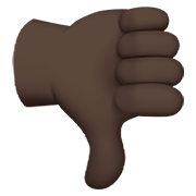 👎🏿 Emoji Polegar Para Baixo: Pele Escura na Apple iOS 12.1.
