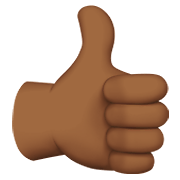 Emoji 👍🏾 Pollice In Su: Carnagione Abbastanza Scura su Apple iOS 12.1.