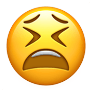 Emoji 😫 Faccina Stanca su Apple iOS 12.1.
