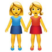 👭 Emoji Mujeres De La Mano en Apple iOS 12.1.