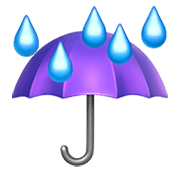 ☔ Emoji Paraguas Con Gotas De Lluvia en Apple iOS 12.1.