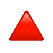 Emoji 🔺 Triangolo Rosso Con Punta Verso L’alto su Apple iOS 12.1.