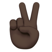 ✌🏿 Emoji Mano Con Señal De Victoria: Tono De Piel Oscuro en Apple iOS 12.1.
