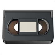 Emoji 📼 Videocassetta su Apple iOS 12.1.