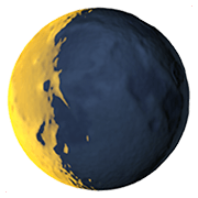 Emoji 🌘 Luna Calante su Apple iOS 12.1.