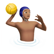 🤽🏽 Emoji Wasserballspieler(in): mittlere Hautfarbe Apple iOS 12.1.