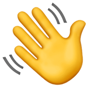 👋 Emoji Mão Acenando na Apple iOS 12.1.
