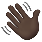 👋🏿 Emoji winkende Hand: dunkle Hautfarbe Apple iOS 12.1.