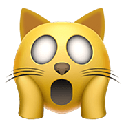 Emoji 🙀 Gatto Esterrefatto su Apple iOS 12.1.