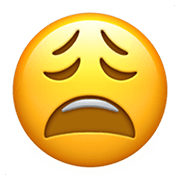 Emoji 😩 Faccina Esausta su Apple iOS 12.1.