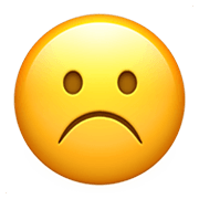 ☹️ Emoji Rosto Descontente na Apple iOS 12.1.