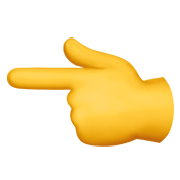 👈 Emoji Dorso Da Mão Com Dedo Indicador Apontando Para A Esquerda na Apple iOS 12.1.