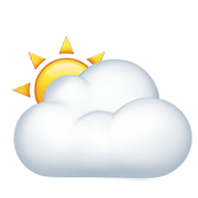 🌥️ Emoji Sol Detrás De Una Nube Grande en Apple iOS 12.1.