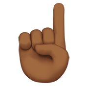 ☝🏾 Emoji nach oben weisender Zeigefinger von vorne: mitteldunkle Hautfarbe Apple iOS 12.1.