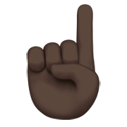 ☝🏿 Emoji Indicador Apontando Para Cima: Pele Escura na Apple iOS 12.1.