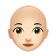 👩🏻‍🦲 Emoji Frau: helle Hautfarbe, Glatze Apple iOS 12.1.